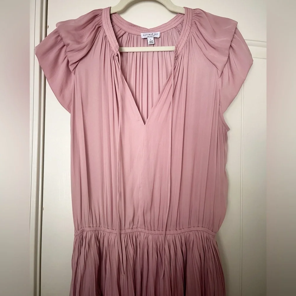 Current Air Short Sleeve Tiered Mini Dress Pink